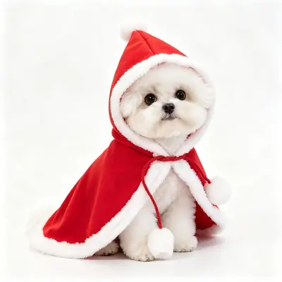 Cross-border pet clothes, cat and dog hat, headwear, Christmas scarf, cape, transformation costume, cloak, Christmas