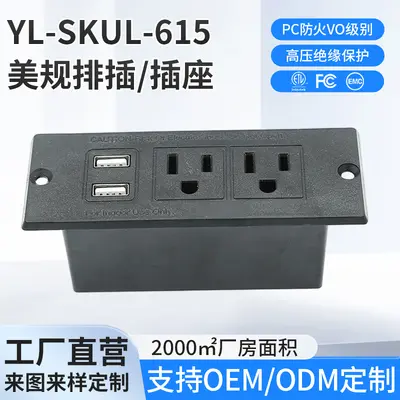 Built-In USB Socket for Furniture, American Standard Outlet