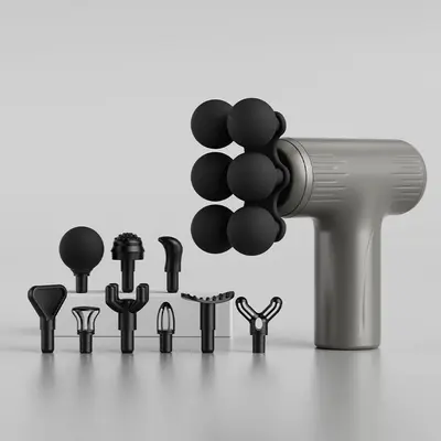 Mini Portable Massage Gun, Multi-Head, for Neck and Muscle Relaxation - 11