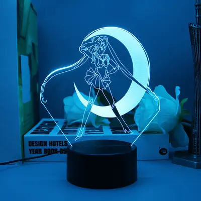 Sailor Moon Tsukino Usagi 3D Night Light Gift for Girls
