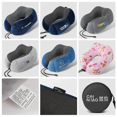 Amazon Grenzüberschreitungs-Reise tragbares U-förmiges Kissen Memory Foam Nackenkissen Flugzeugnackenschutz Autokissen Langstrecken-Hochgeschwindigkeitszug U-Form Kissen