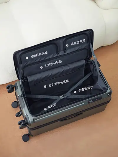 28-Inch Expandable Side-Opening Suitcase with Combination Lock - 3