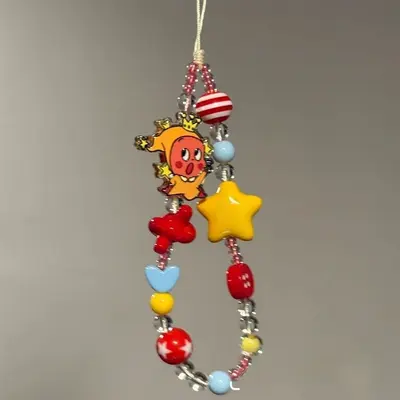 Cute Star Phone Charm and Beaded Phone Strap - 7