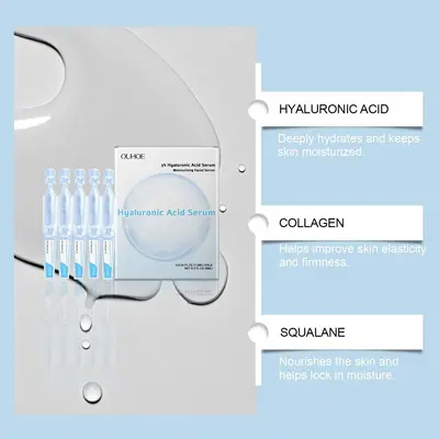 OUHOE Hyaluronic Acid Moisturizing Face Serum for Smooth, Elastic Skin