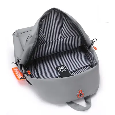Minimalist Backpack, Solid Color, Laptop Compartment, School and Business - 6