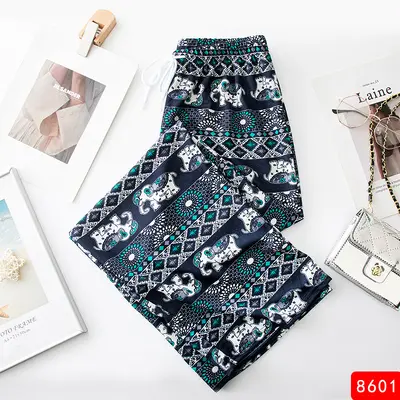 High-Waisted Loose Wide-Leg Women's Pants, Straight Leg, Spring and Summer - 7