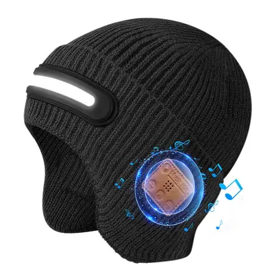 Amazon TikTok Premium Source Bluetooth Music Earphone Beanie LED Glowing Illuminated Colorful Light Beanie - 7