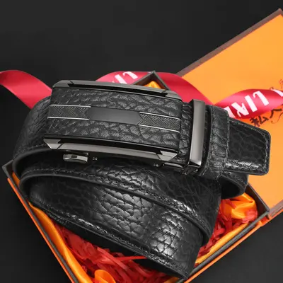 Erkek Deri Kemeri Alaşım Otomatik Toka Premium Hisli Modaya Uygun Çok Amaçlı Trend Orta Yaş Gençlik Pantolon Kemeri Fabrika Toptan - 11