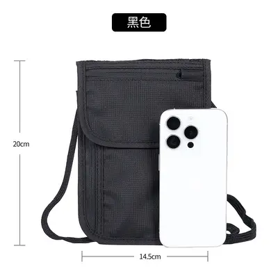 RFID Kimlik Çantası Çok Fonksiyonlu Hırsızlığa Karşı Koruma Pasaport Çantası Uçak Bileti Pasaport Dosyası Bozuk Para Telefon Tutucu Hafif İnce Çapraz Askılı Çanta