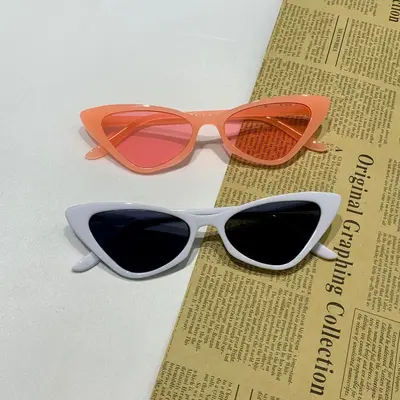 Damen-Cat-Eye-Sonnenbrille im Retro-Dreieck-Stil - 13