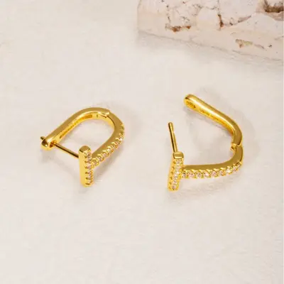 T-förmige Diamant-Ohrringe, trendy, elegant, personalisiert