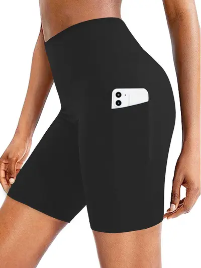 Yoga-Shorts mit Taschen, po-formend, eng anliegend, elastisch - 7