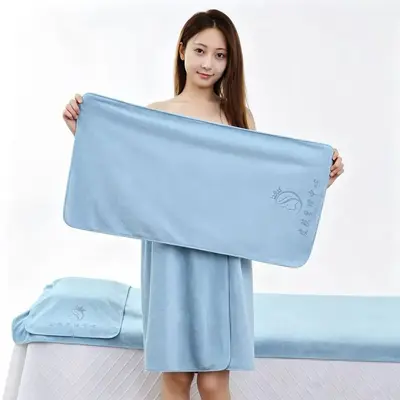 Beauty Salon Five-Piece Towel Set, Soft Absorbent Classic Embroidered Towels