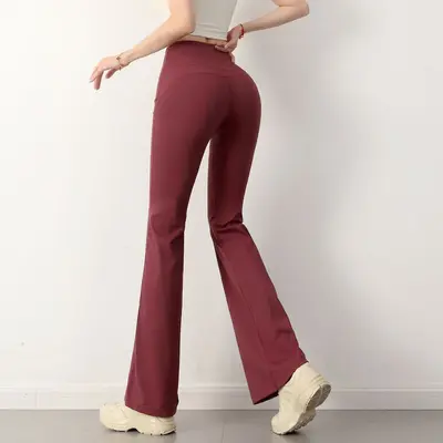 Women's High Waist Butt-Lifting Wide-Leg Yoga Pants