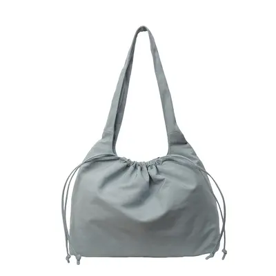 Drawstring Daily Shoulder Bag, Large Capacity Crossbody Trend Tote - 6