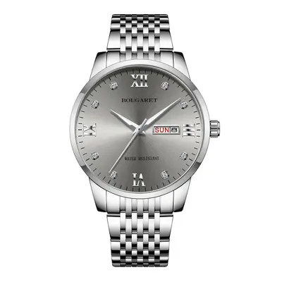 Men's waterproof automatic mechanical watch with calendar, large dial