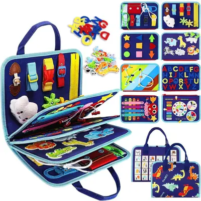 Montessori Felt Busy Board and Learning Book for Children - 10