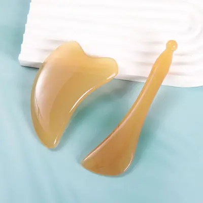 Imitation horn meridian brush scraping board for special back, neck, legs, face and eyes tendon acupuncture stick resin beauty massage pulling tool
