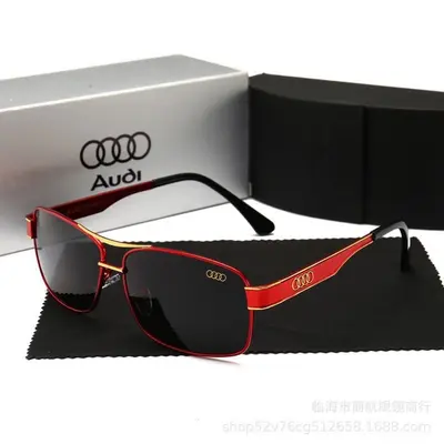 Audi Retro-Sonnenbrille mit eckigem Rahmen, polarisiert, Modell 553 - 1
