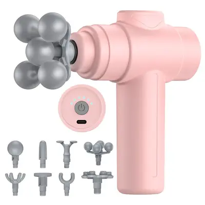 Mini Fascia Gun Multi-Head Electric Massager LCD Display - 13