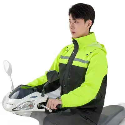 Reflektörlü yağmur takımı erkek, motosiklet-bisiklet - 5