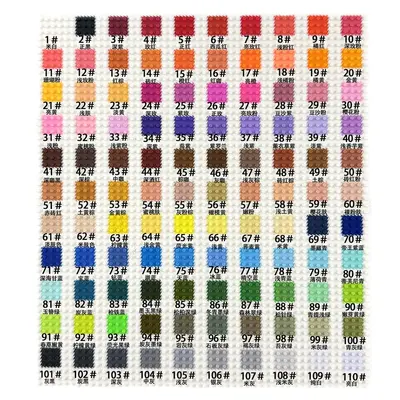 6 mm Küçük Taneli Yapı Blokları, 110 Renk, DIY Piksel Resim Seti, Dökme