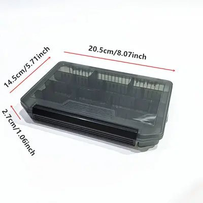 Transparent Fishing Lure Bait Box with Hook Storage Compartments - 7