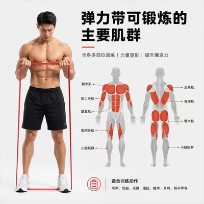 Fitness Resistance Band for Yoga and Strength Training, Home Workout - 4