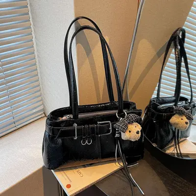 Women's Single Shoulder Bag, Solid Color Minimalist Commuter Design, Summer 2026 - 3