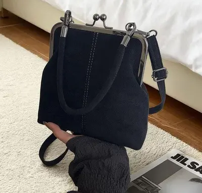 2026 Cross-Border Personalized Shell Mobile Phone Bag New Vintage Patchwork Shoulder Bag Clasp Top Handle Bag Single Shoulder Crossbody Bag - 10