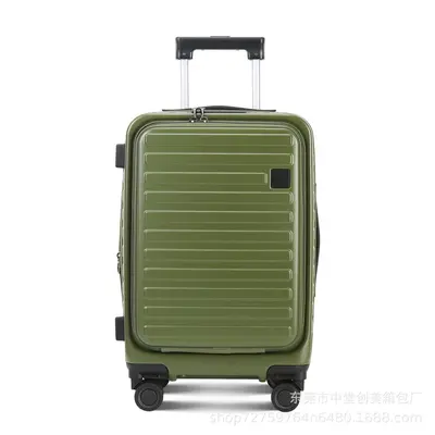 Export New High-End Front-Opening Luggage 20-inch PC Trolley Case Large Capacity Carry-On Suitcase Silent Wheel Travel Luggage - 6