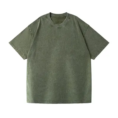 Loose-Fit Washed Distressed 100% Cotton T-Shirt 230g
