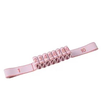 Resistance band with digital tension counter for leg and glute training