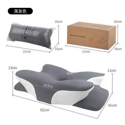 Memory foam pillow with cervical support, breathable - 7