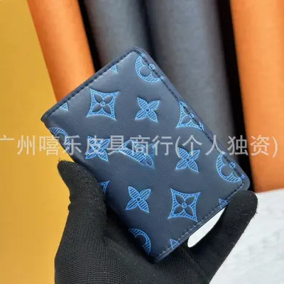 外贸货源跨境旅行护照夹钱包卡包印花短款对折薄款商务皮夹钱包 - 1