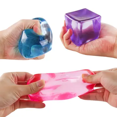 5.5cm Ice Cube Squeeze Toy, Maltose Stress Relief Block, Slow Rebound