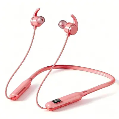 Wireless Bluetooth Earphones BT-7 Sports Neckband TF Card Support Black Technology Digital Display Noise Cancellation Cross-Border Factory New Model - 8