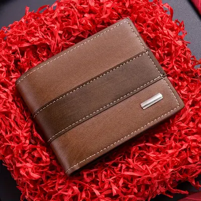Personalized Retro Men's Coin Purse Wallet, Short Style, Large Capacity - 9