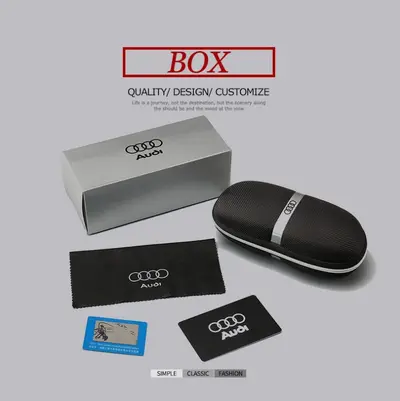 Audi Retro-Sonnenbrille mit eckigem Rahmen, polarisiert, Modell 553 - 10