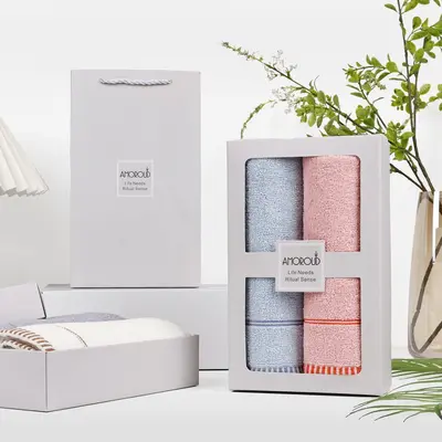 Mufanduo Pure Cotton Towel Gift Set, Double Pack - 2