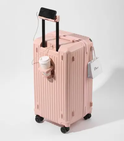 Origin: Jiaxing Pinghu, elevated large capacity zippered suitcase, five-wheel trolley suitcase, travel luggage, unisex combination lock suitcase. - 11
