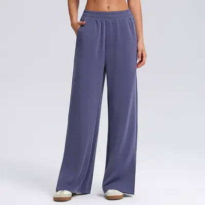 Damen fließende Weitbein-Yogahose, locker, kühlendes Material - 7
