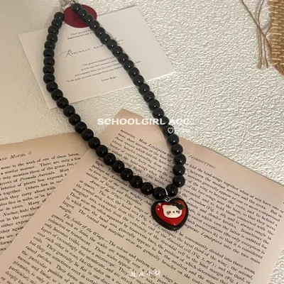 Bunte Emaille-Halskette, koreanischer Stil, Schlüsselbein-Kette - 8