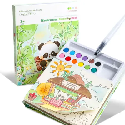 Sınır ötesi özel çocuk suluboya guaj grafiti yapışkan notlar boyama DIY boya suluboya boyama boyama seti. - 13