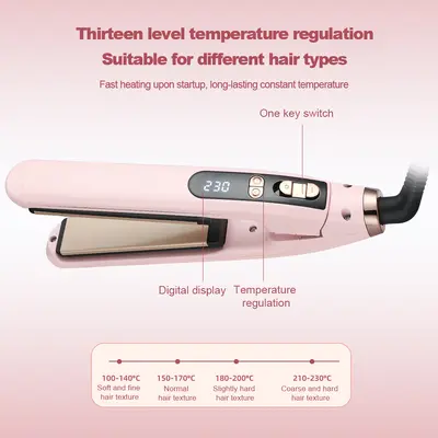 Mini-Glätteisen mit Keramikbeschichtung, mehrstufige Temperatur, schnelles Aufheizen