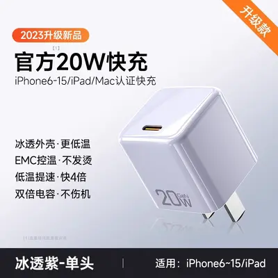 20W Gallium Nitride Charger with Dual Type-C Cable, 3C Certified - 11