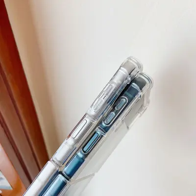 Samsung zflip4 cep telefonu kılıfı için uygun yeni model TPU şeffaf cep telefonu kılıfı anti-düşme Galaxy 4 katlanabilir koruyucu kılıf - 4