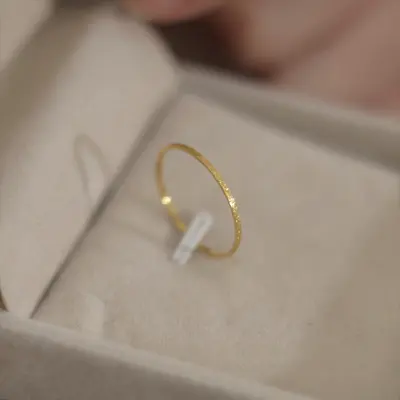 Titanyum çelik yüzük, 0.5mm, mat, kadın - 3
