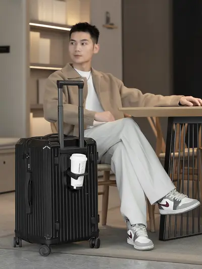 Wheeled 30/70 Split Trolley Suitcase with Combination Lock, Durable - 5