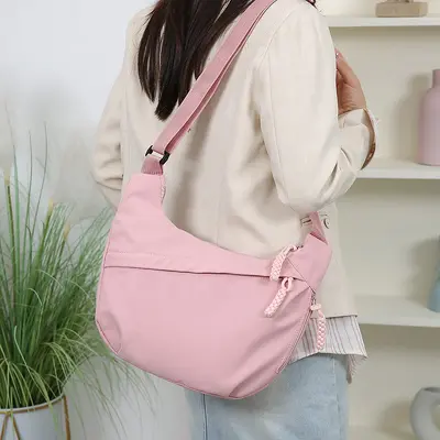 Large Capacity Nylon Shoulder Bag, Women's Crossbody Bag - 4